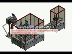 유로 표준 알루미늄 프로필 기둥과 함께 시간당 1300pcs에 실리콘 립스틱 채우기