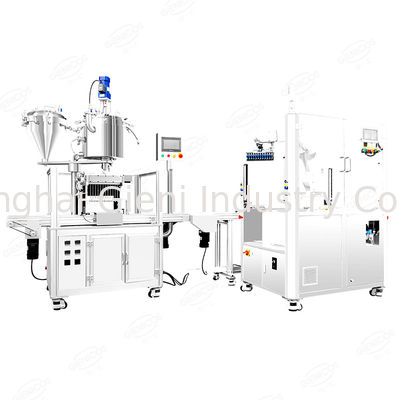 ABB 로봇 완전 자동 립글로스 마스카라 필링 캡핑 기계 생산 라인