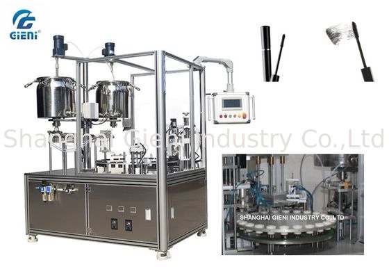 장치를 삽입하는 솔을 가진 회전하는 유형 마스카라 충전물 기계 스테인리스