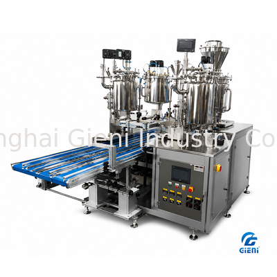 HFM-2N20L Dual Nozzle Hot Filling Machine 20L Double Jacket Heating Tank 316L Contact Parts