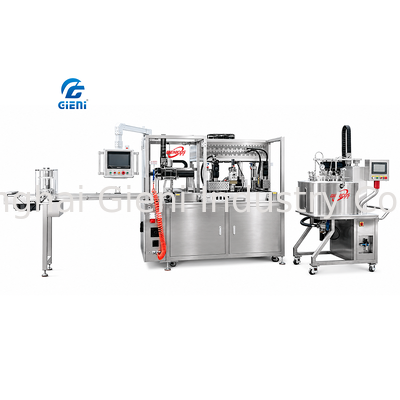 GLU-900 서보 구동 립스틱 충진기 Mitsubishi PLC 900개/h 자동 생산 라인