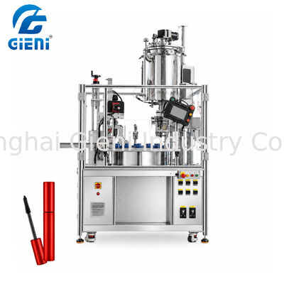 PLC 터치스크린 HMI 반자동 마스카라 충진기 AC220V 화장품 충진기
